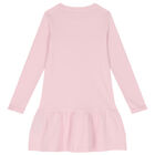 Girls Pink Logo Dress, 1, hi-res