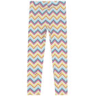 Girls Multi-Coloured Zigzag Leggings, 1, hi-res