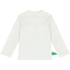 Younger Boys Ivory Dinosaur Long Sleeve Top, 1, hi-res
