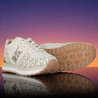 Girls Ivory & Gold Logo Trainers, 1, hi-res