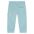 Younger Boys Blue Logo Joggers, 1, hi-res
