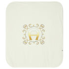 Baby Girls Ivory Logo Blanket, 2, hi-res
