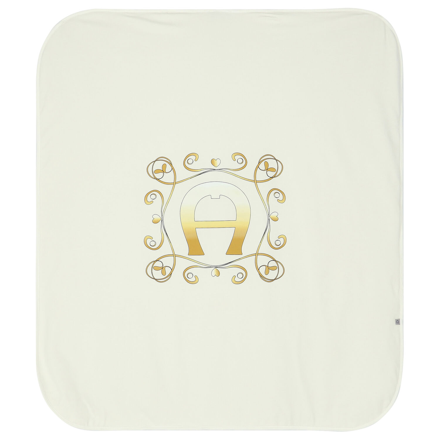 Baby Girls Ivory Logo Blanket, 2, hi-res