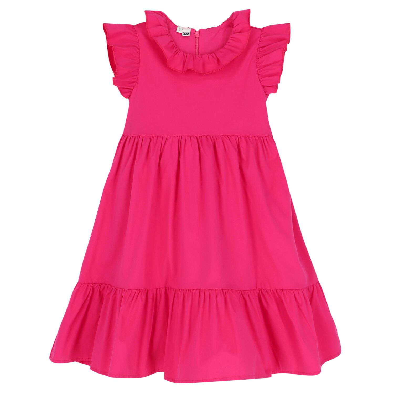 Girls Pink Ruffle Dress, 2, hi-res