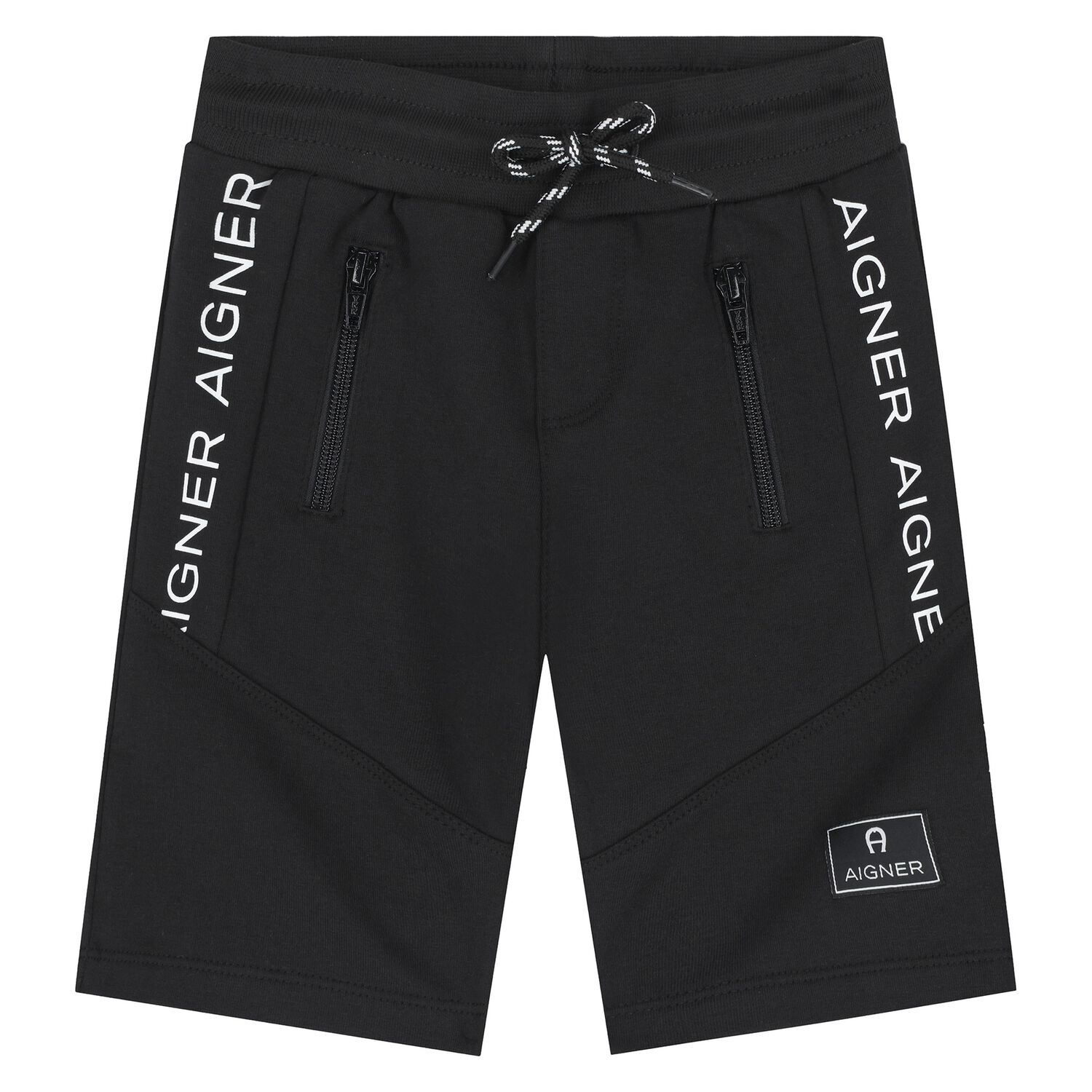 Younger Boys Black Logo Shorts, 1, hi-res image number null