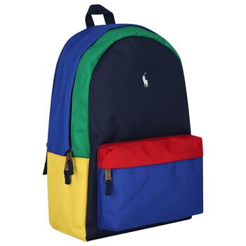 Multi-Coloured Canvas Pony Logo Backpack ( 44cm )
