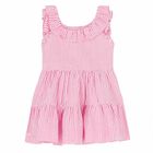 Baby Pink Striped Dress Set, 1, hi-res