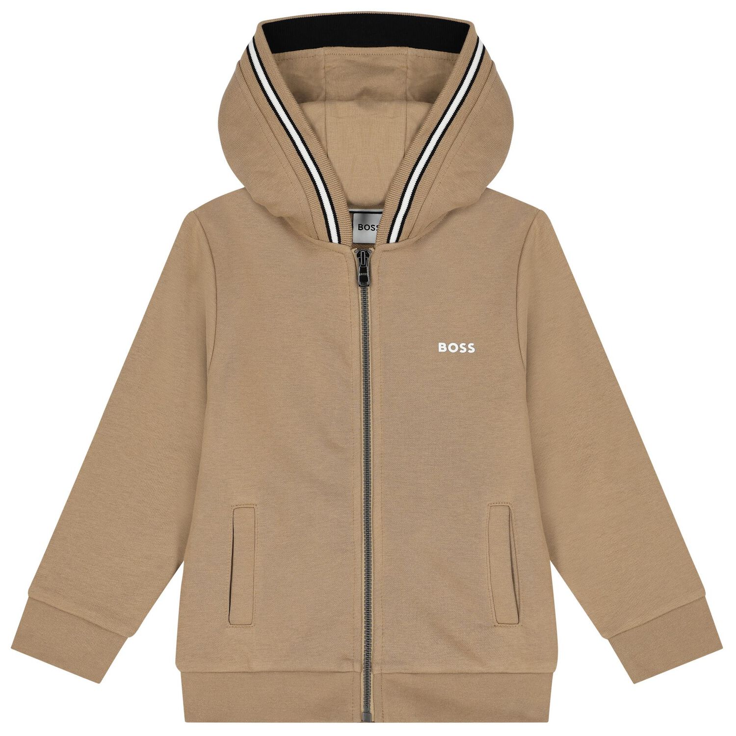 Boys Beige Logo Tracksuit, 2, hi-res image number null