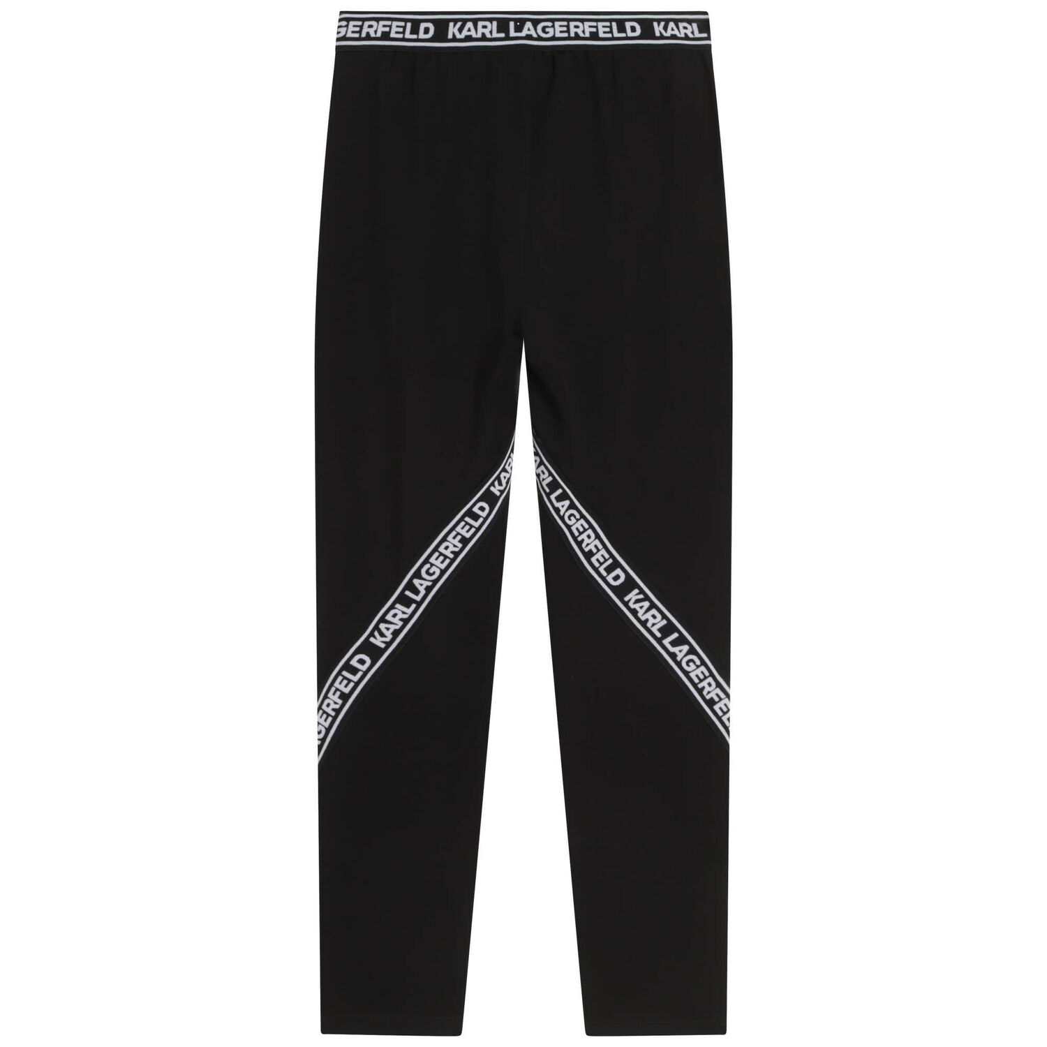 Girls Black Logo Leggings, 1, hi-res