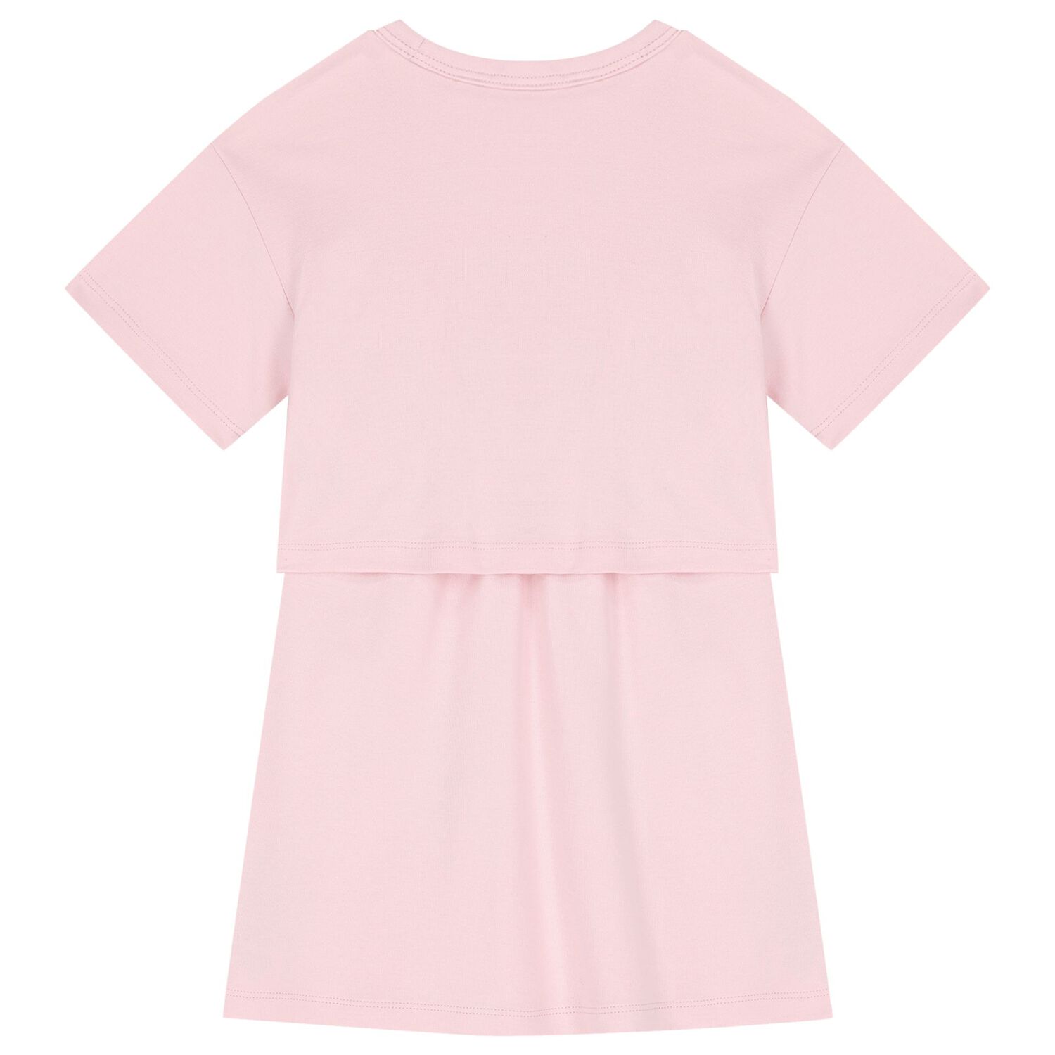 Girls Pink Logo Dress, 2, hi-res