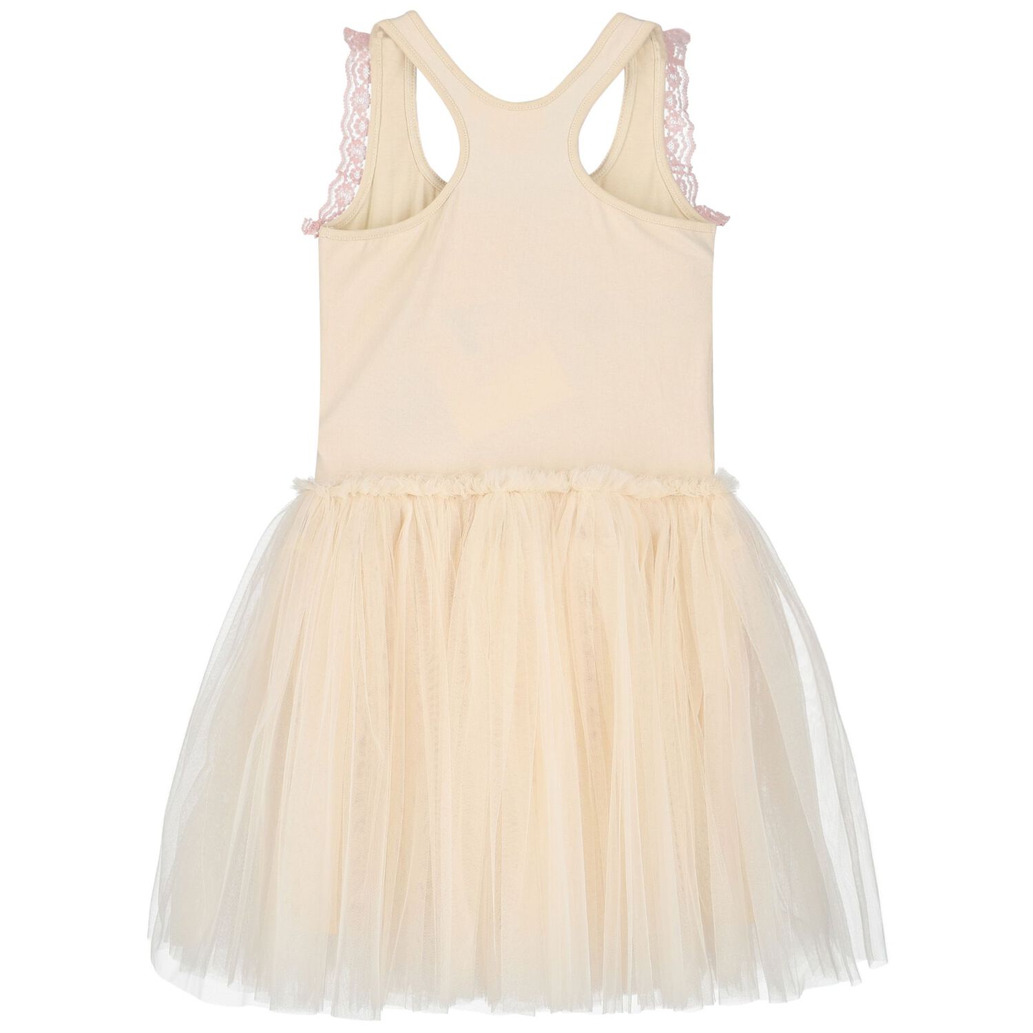 Girls Ivory Embellished Tulle Dress, 1, hi-res image number null