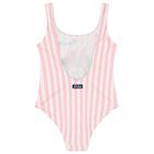 Girls Pink & White Striped Minnie Mouse Disney Swimsuit, 1, hi-res
