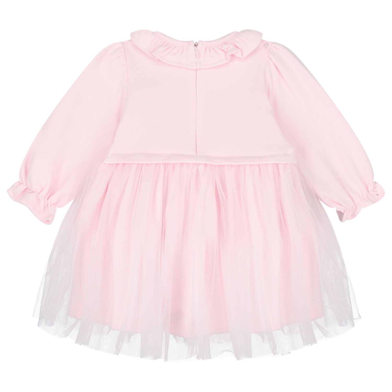 Baby Girls Pink Crown Dress, 1, hi-res