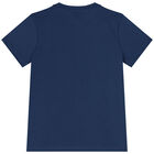 Boys Navy Blue, Ivory & Red Logo T-Shirts ( 3-Pack ), 1, hi-res