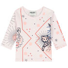 Younger Girls Pink Logo Tiger Top, 1, hi-res