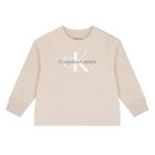 Baby Boys Beige & White Tracksuit 3-Piece Set, 8, hi-res