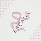 Baby Girls White & Pink Bow Logo Blanket, 1, hi-res