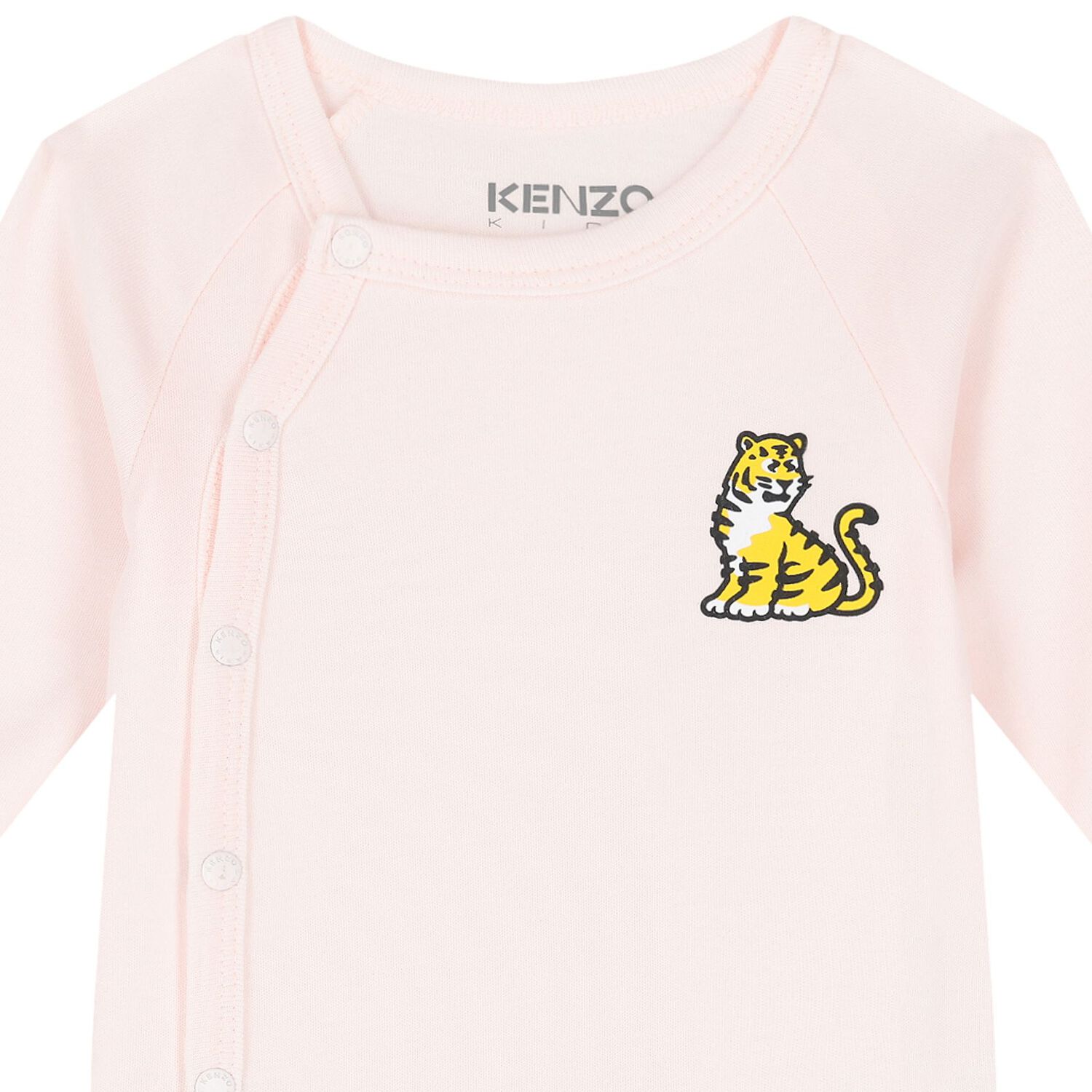 Baby Girls Pink Tiger Babygrows ( 2 Pack ), 1, hi-res