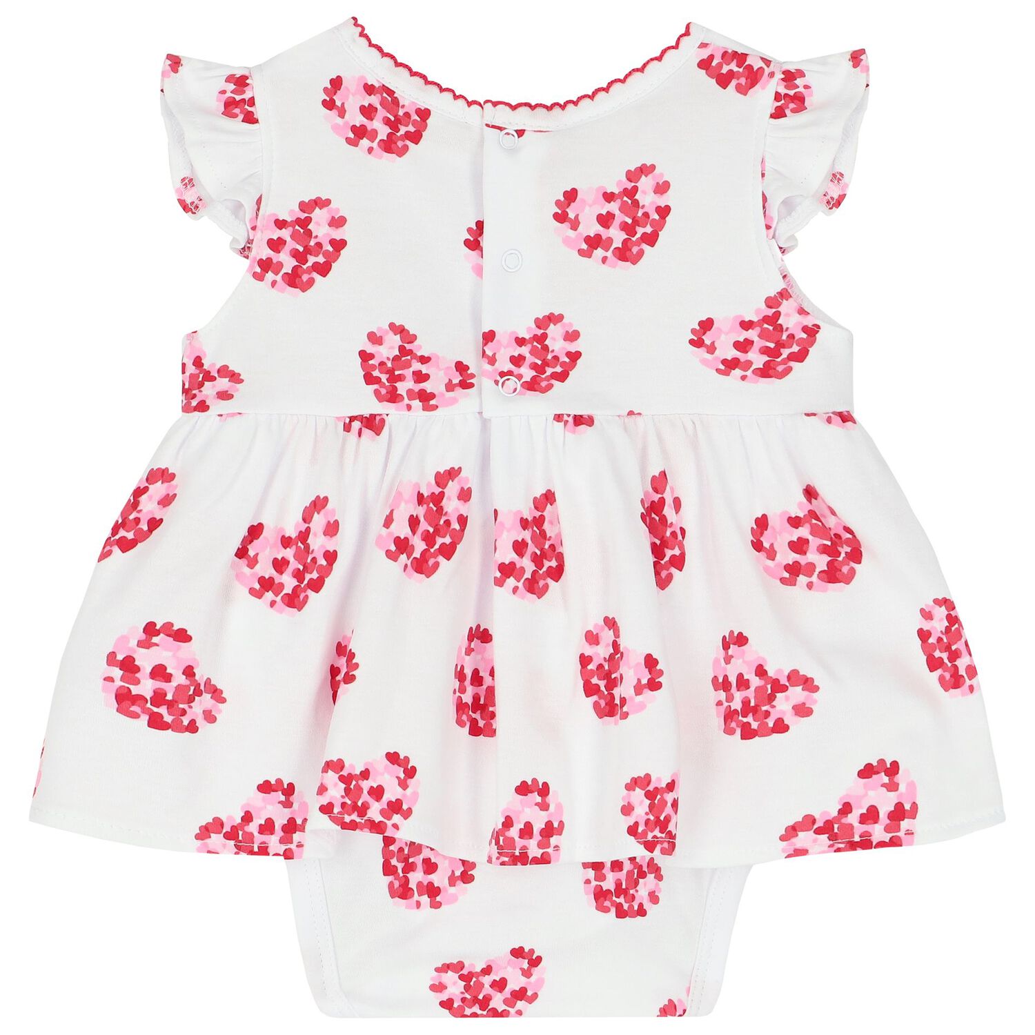 Baby Girls White Bodysuit Dress, 1, hi-res image number null