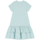 Girls Blue Logo Bag Dress, 2, hi-res