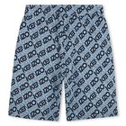 Boys Blue Logo Shorts, 2, hi-res