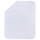 White Cotton Knit Baby Blanket, 3, hi-res
