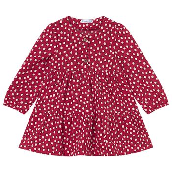 Younger Girls Red Cheetah Dress