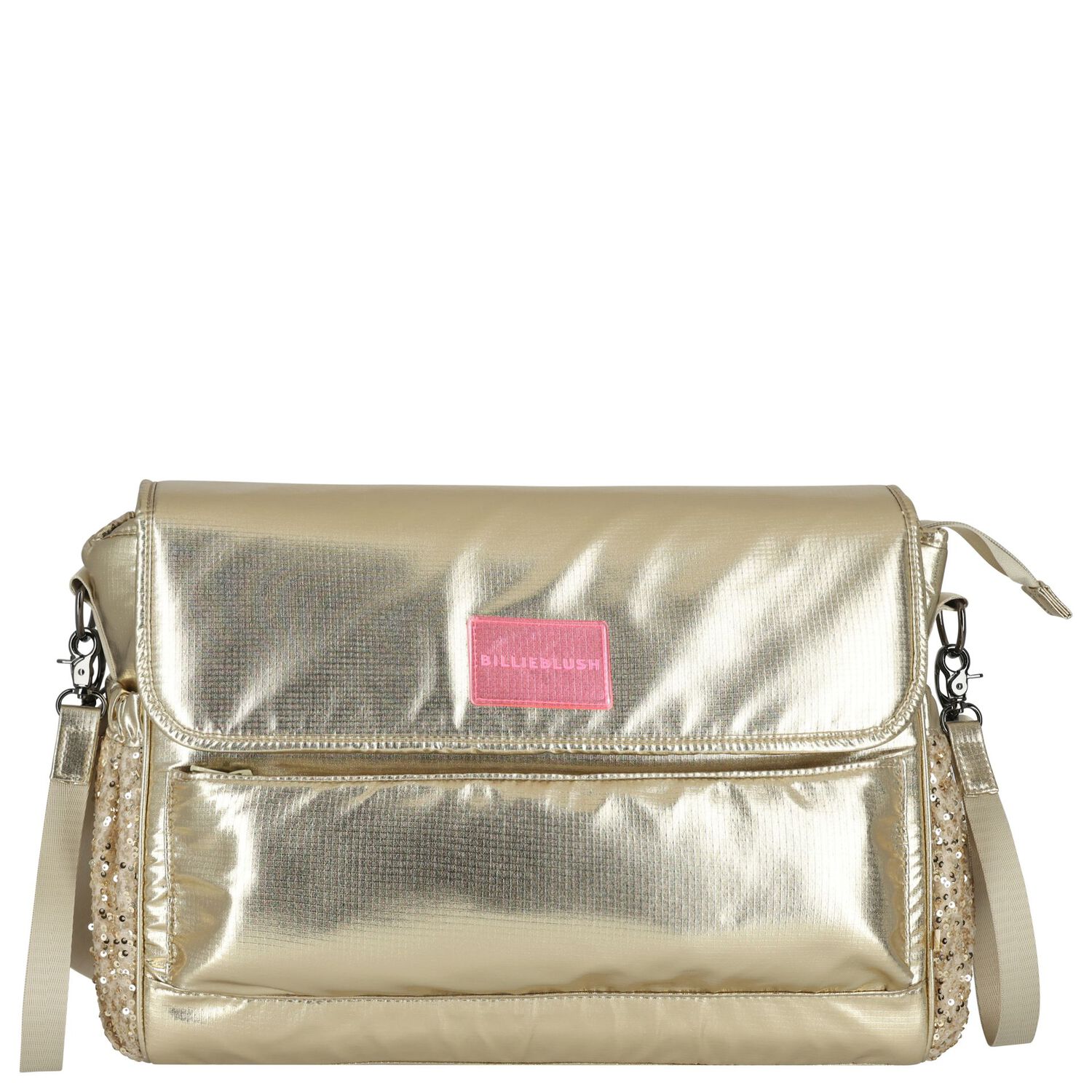 Baby Girls Gold Changing Bag, 1, hi-res
