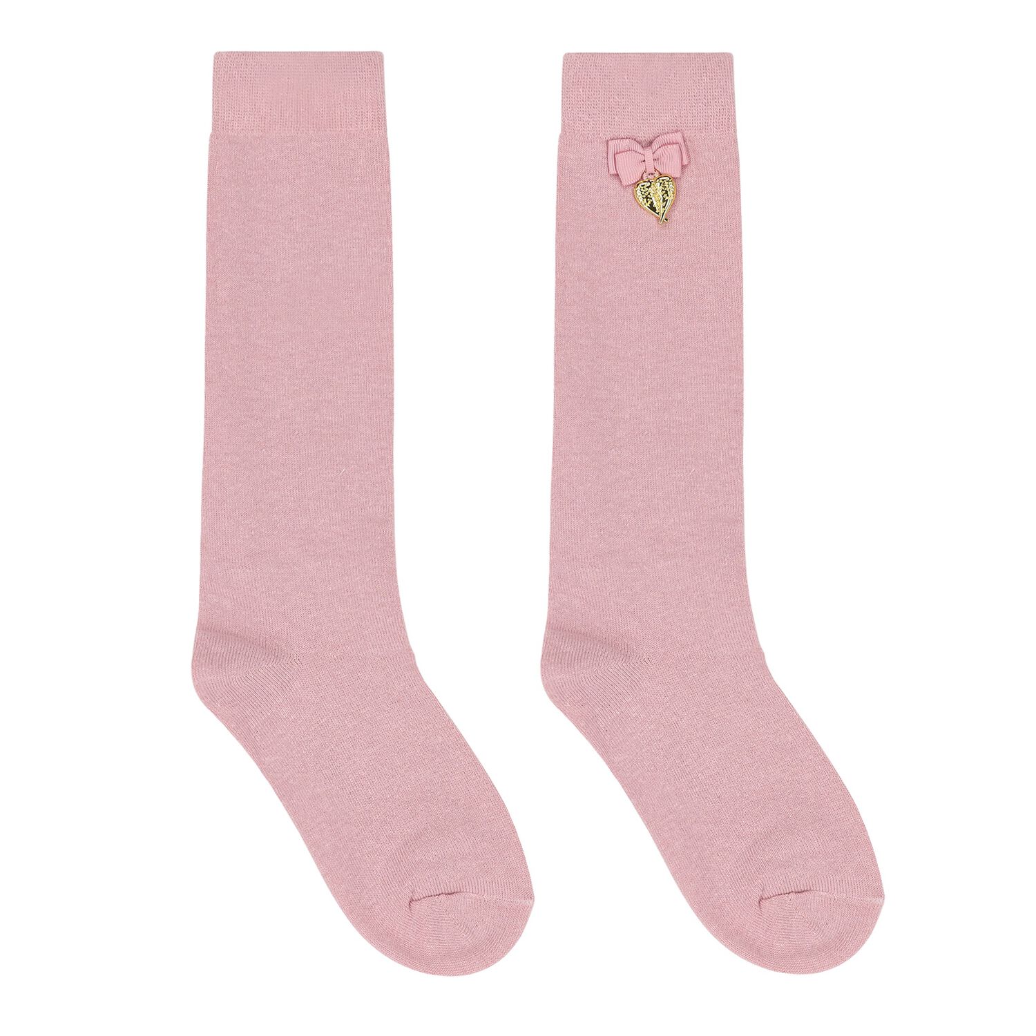 Girls Pink Bow Socks, 5, hi-res