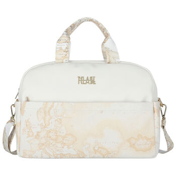 Ivory & Beige Geo Map Baby Changing Bag