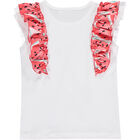 Girls White & Red Watermelon Skort Set, 1, hi-res