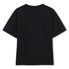 Boys Black Logo T-Shirt, 1, hi-res