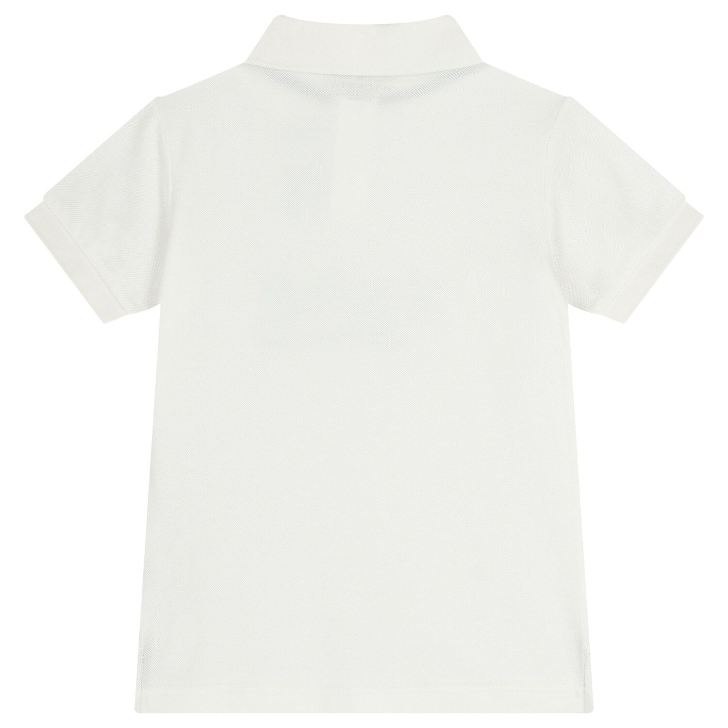 Boys White Logo Polo Shirt , 2, hi-res