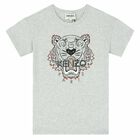 Boys Grey Logo Tiger T-Shirt, 1, hi-res