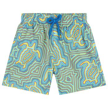 Boys Green Turtle Swim Shorts