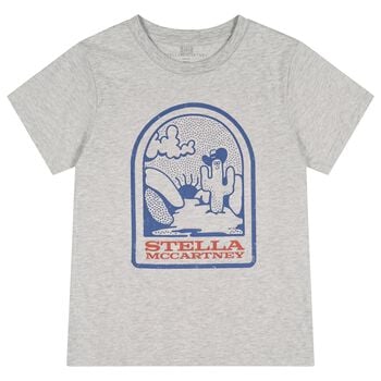 Boys Grey Logo T-Shirt 