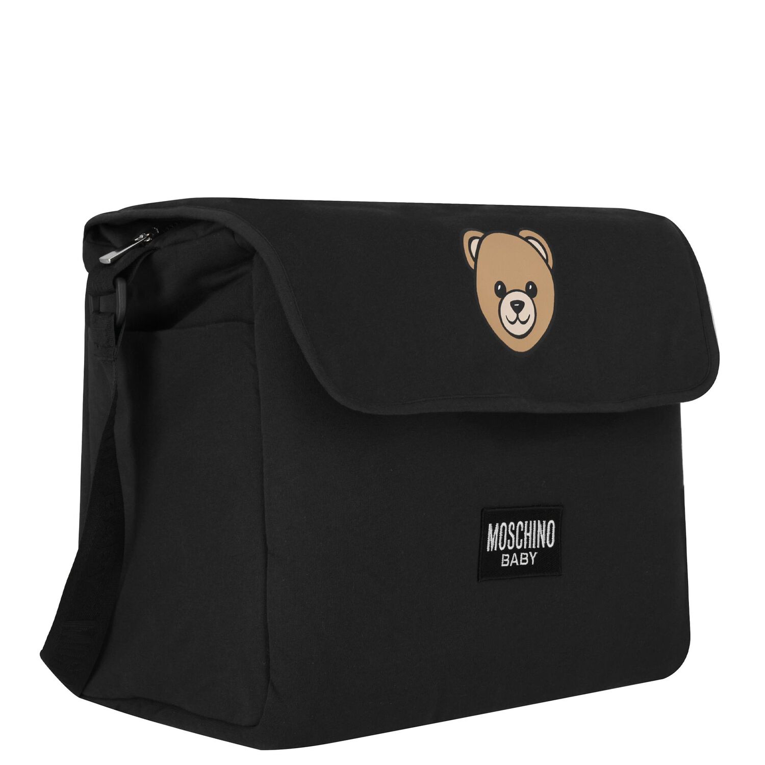 Black Teddy Bear Baby Changing Bag, 5, hi-res