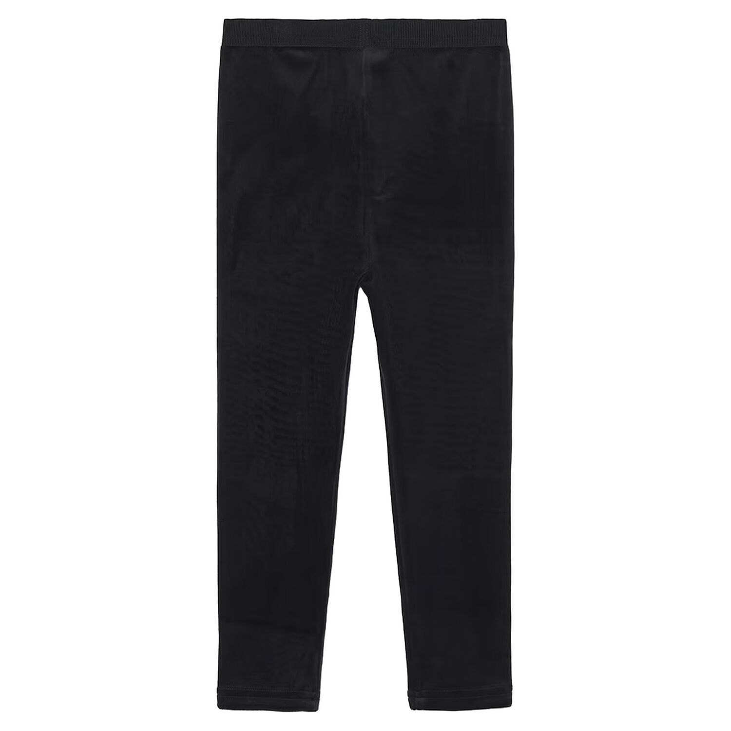 Girls Black Velvet Leggings, 1, hi-res
