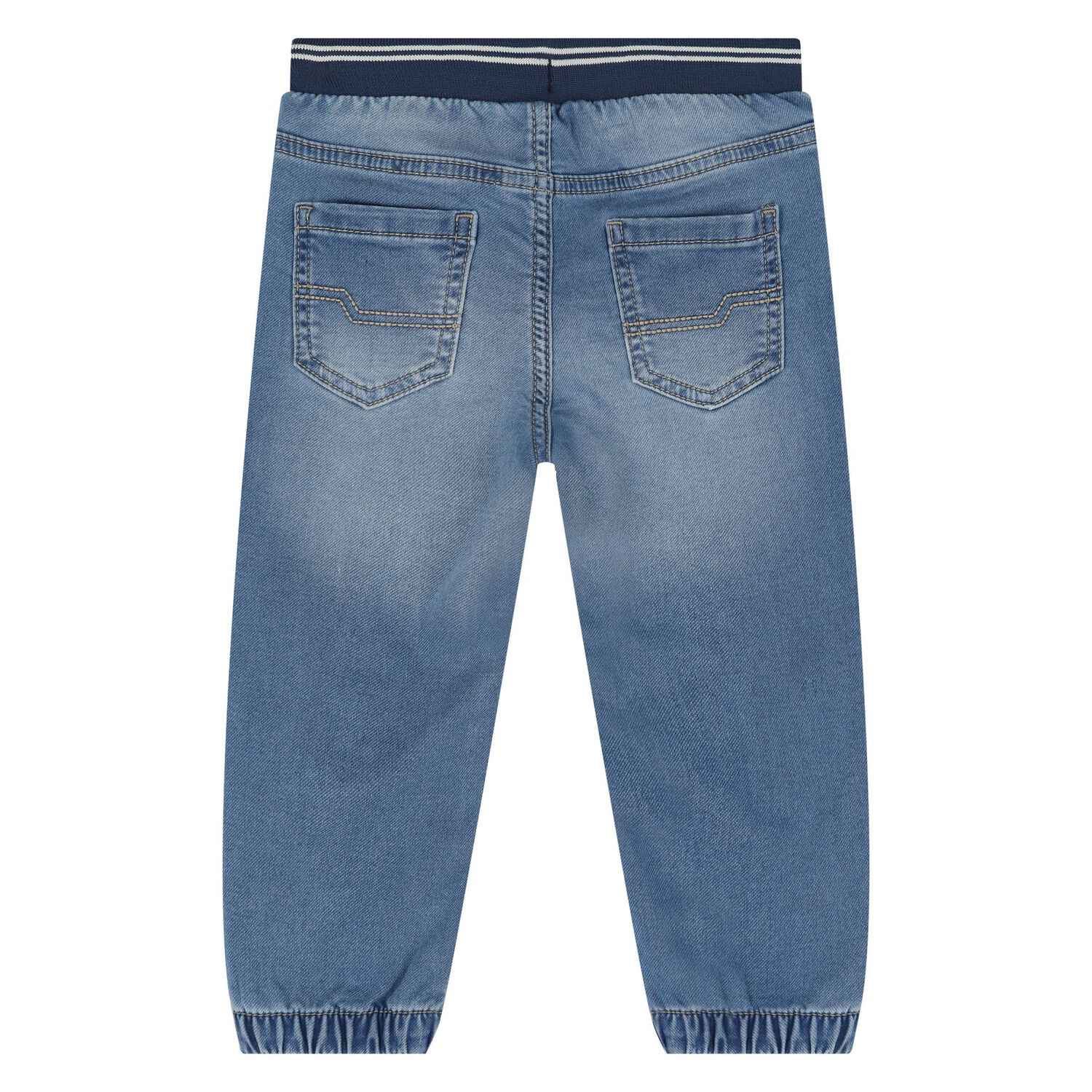 Younger Boys Blue Denim Joggers, 1, hi-res image number null