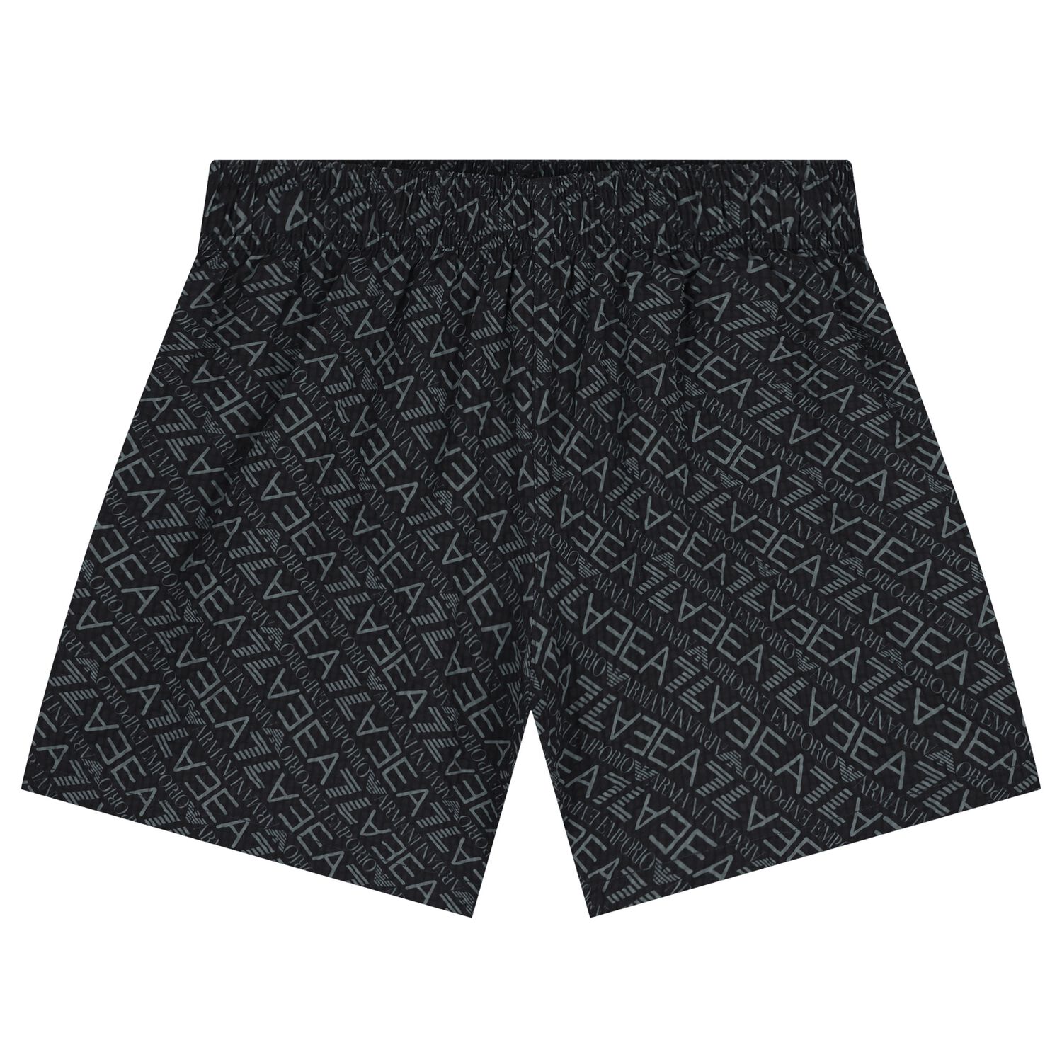 Boys Black Logo Swim Shorts, 1, hi-res