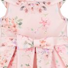 Girls Pink Floral Satin Dress, 1, hi-res