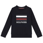 Boys Navy Blue Logo Sweat Shirt, 1, hi-res