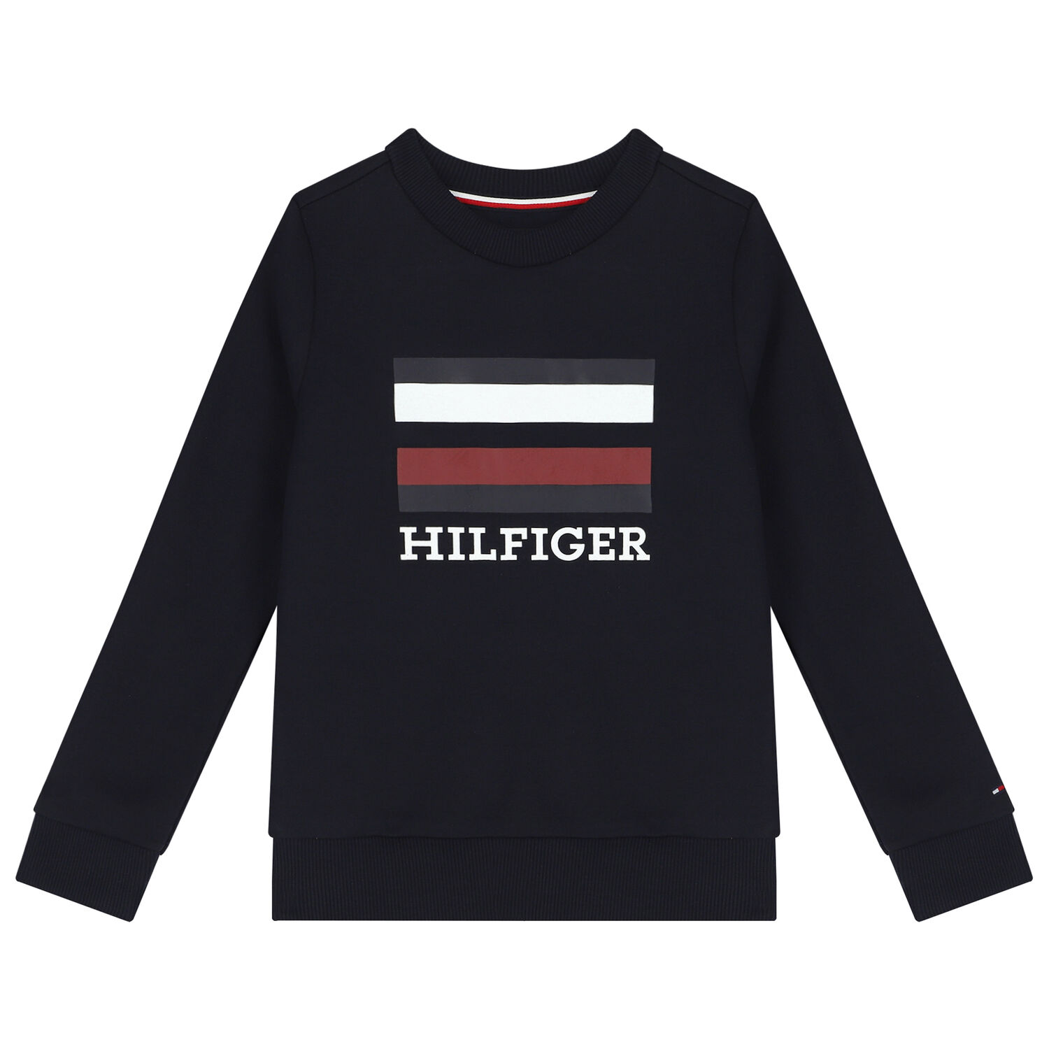 Boys Navy Blue Logo Sweat Shirt, 1, hi-res