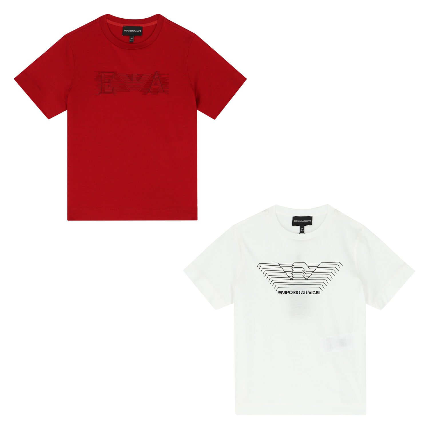 Boys White & Red Logo T-Shirt (2-Pack), 1, hi-res