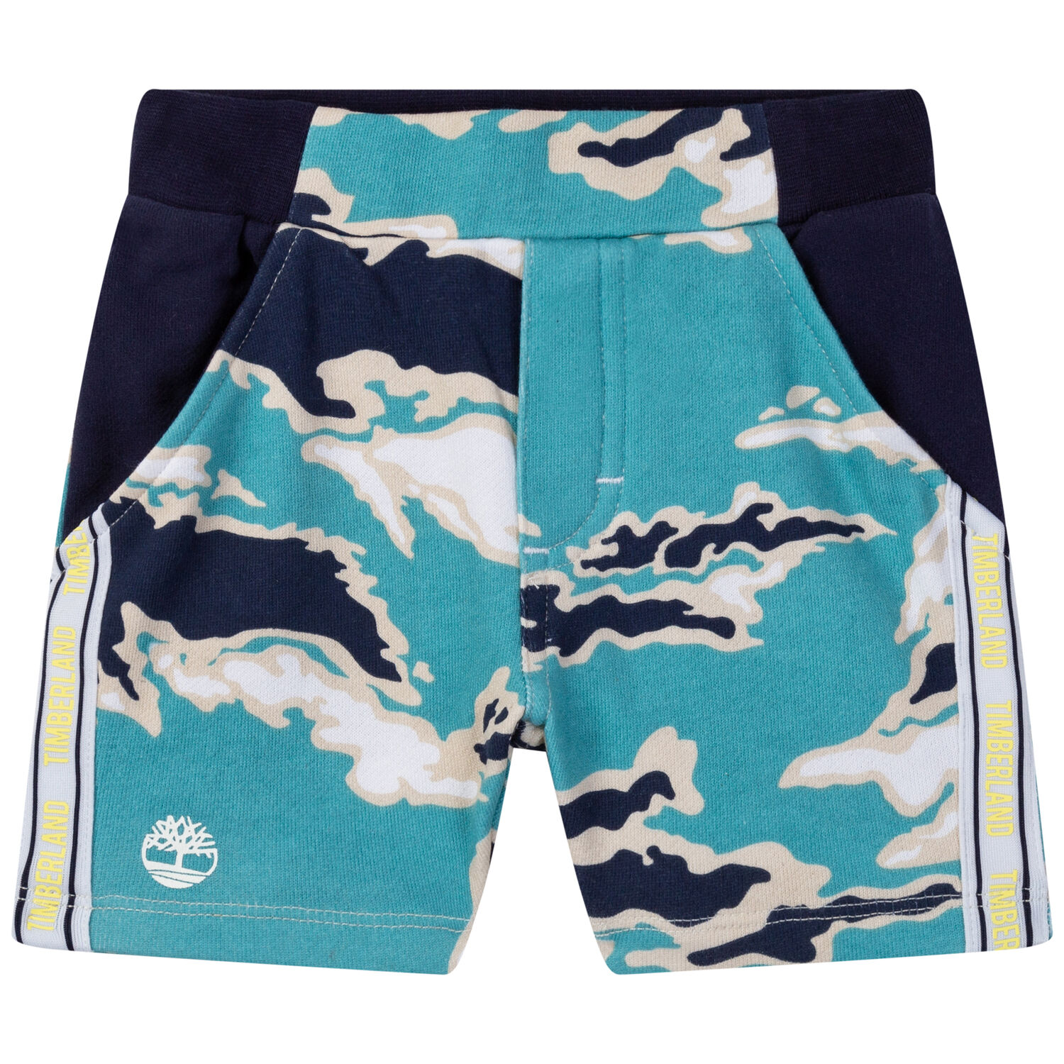 Younger Boys Blue Logo Shorts, 1, hi-res