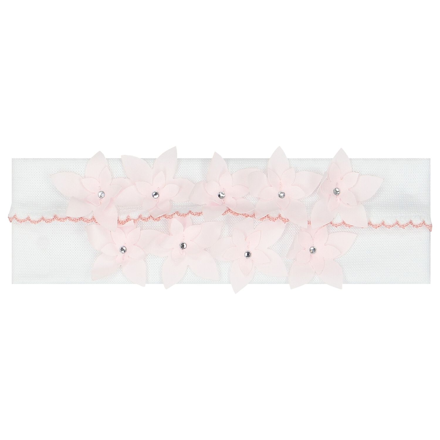 Baby Girls White Floral Headband, 1, hi-res image number null
