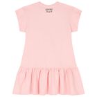 Girls Pink Tiger Logo Dress, 1, hi-res