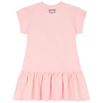 Girls Pink Tiger Logo Dress