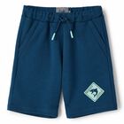 Boys Blue Bermuda Shorts, 1, hi-res