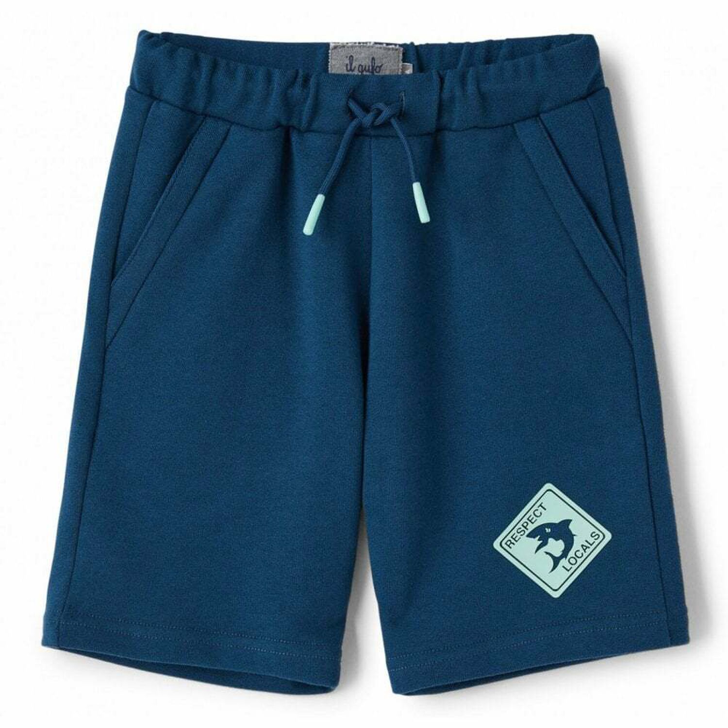 Boys Blue Bermuda Shorts, 1, hi-res